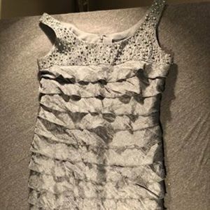 Silver tiered Jessica Howard dress